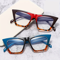 Vintage Cat Eye Clear Lens Glasses Square Frame Eyewear