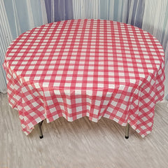 Red Plaid Disposable Tablecloth Wedding Camping Picnic