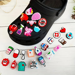 20PCS Random Medical Shoe Charms For Clogs Sandals Women Girls