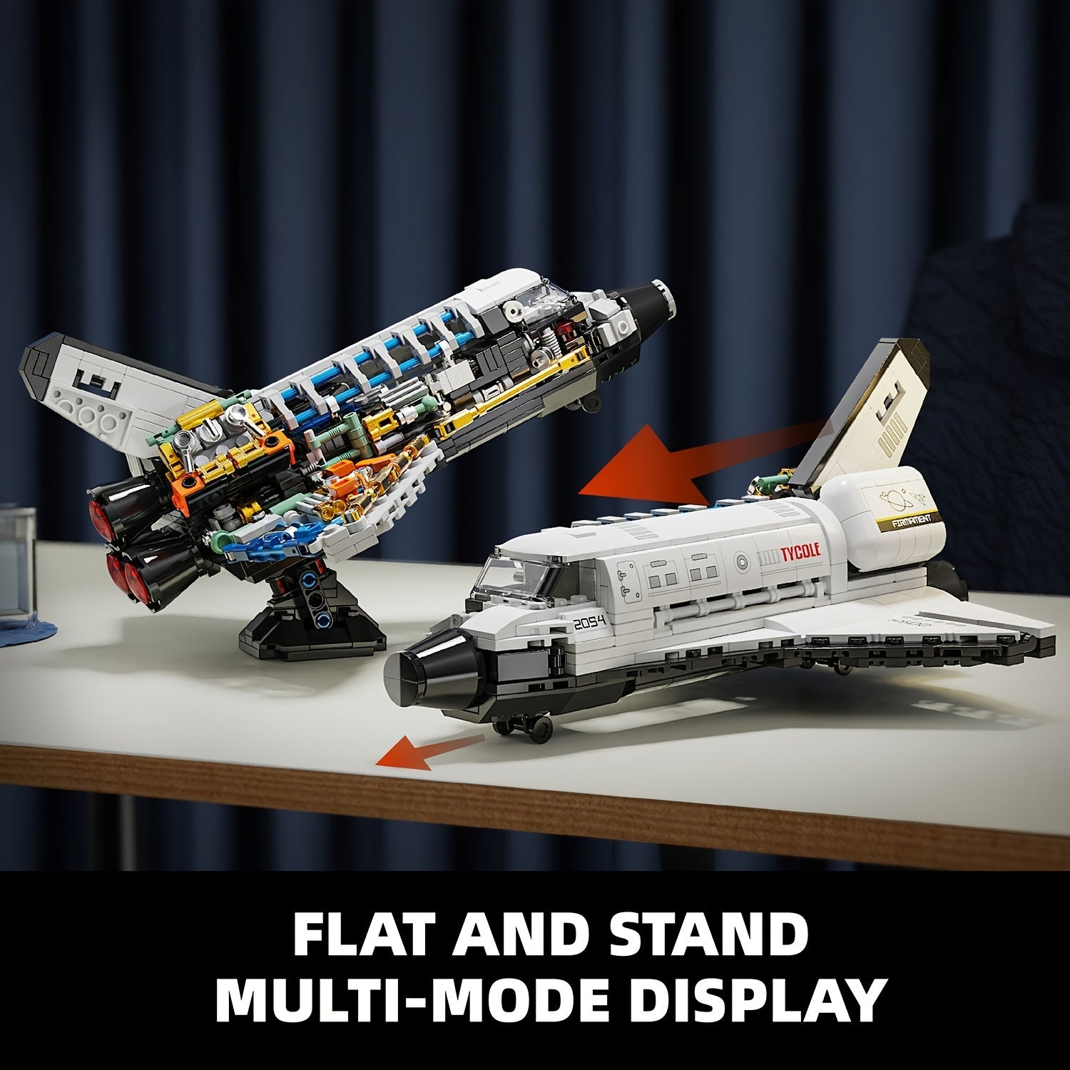 TYCOLE Space Shuttle Building Blocks Set Educational Toy ABS Plastic Desk