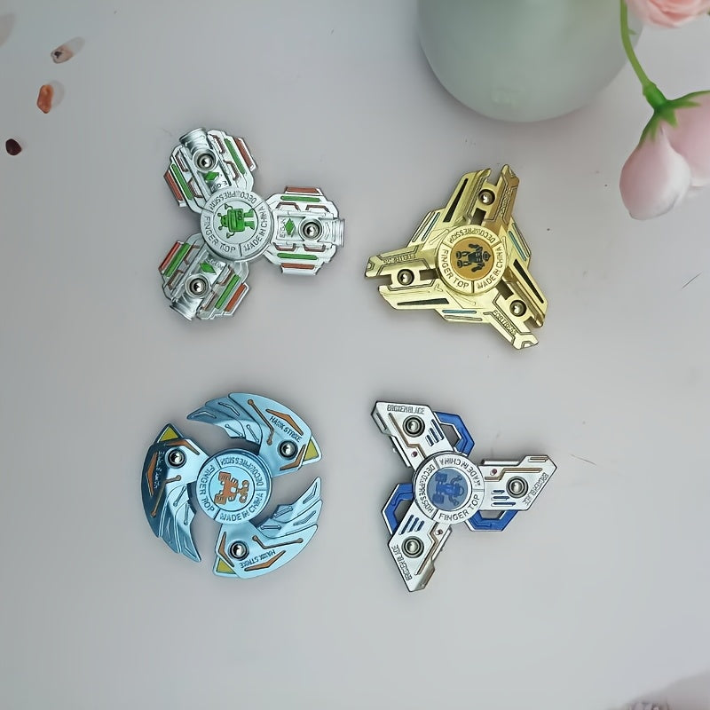 Set of 2 Three Leaf Fingertip Spinning Tops Finger Spinner