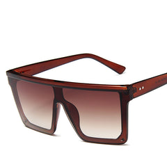 Oversized Squared Sun Glasses Female Big Frame Shades Unisex