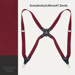 Men's Clip Suspenders Pants Elastic Side Clip