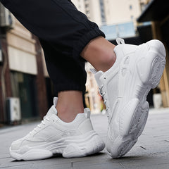Men's Breathable Chunky Shoes Non Slip Lace Up Sneakers