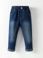 Toddler Boys Stretch Denim Jeans Elastic Waist Kids Clothes