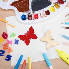10pcs Wooden Butterfly Painted DIY Embryo Models Children's Cartoon Painting