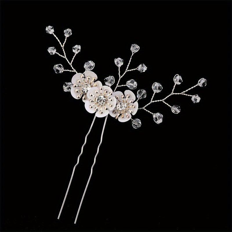 Flower Crystal Wedding Bridal Hairpin Headdress DIY