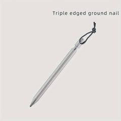 4pcs Outdoor Awning Aluminum Alloy Triangular Ground Nails with Storage Bag