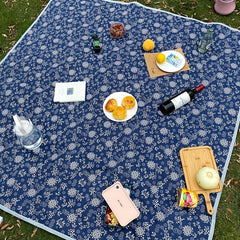 Waterproof Outdoor Blanket Flowers Printing Picnic Mat