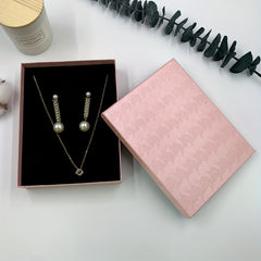Pink Memory Style Necklace Set Box Jewelry Packaging