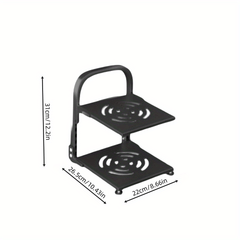 Multifunctional Kitchen Floor Storage Rack - Cabinet Pot Pan Lid Organizer