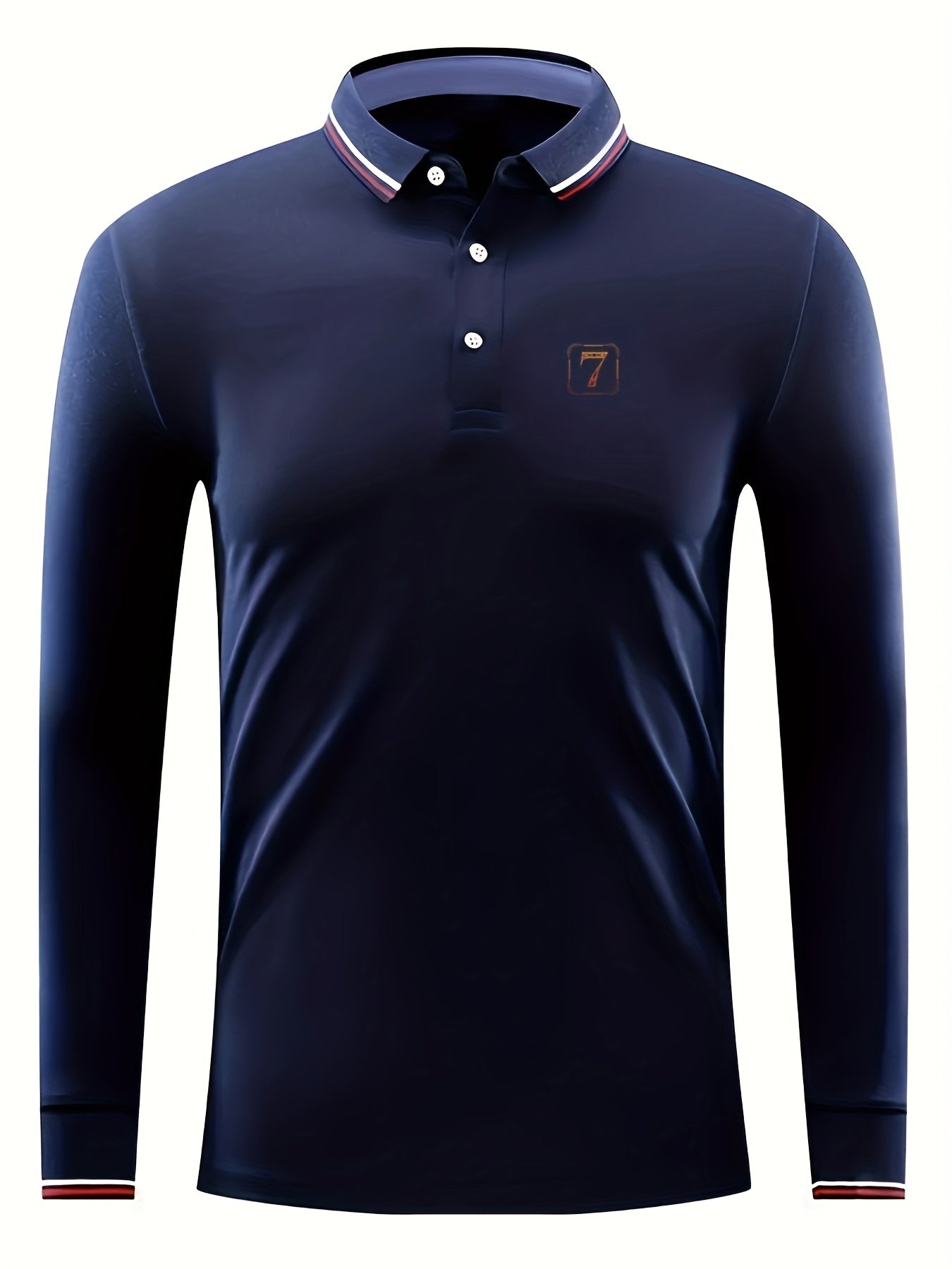 Men's 7 Print Polo Shirt Casual Long Sleeve Shirt For Outdoor