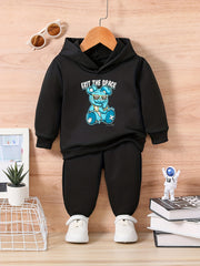 Bear & Exit Space Toddler Outfit Set for Fall Winter