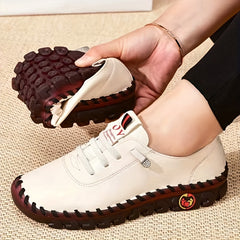 Women's Flat Sneakers Lightweight Low Top Lace Up Shoes Women's Walking Shoes