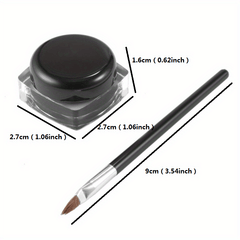 Waterproof Eyeliner Gel Cream with Brush Smudge Proof Makeup