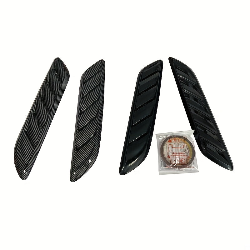 2pcs Car Air Intake Side Vent Grille Covers - Shark Look