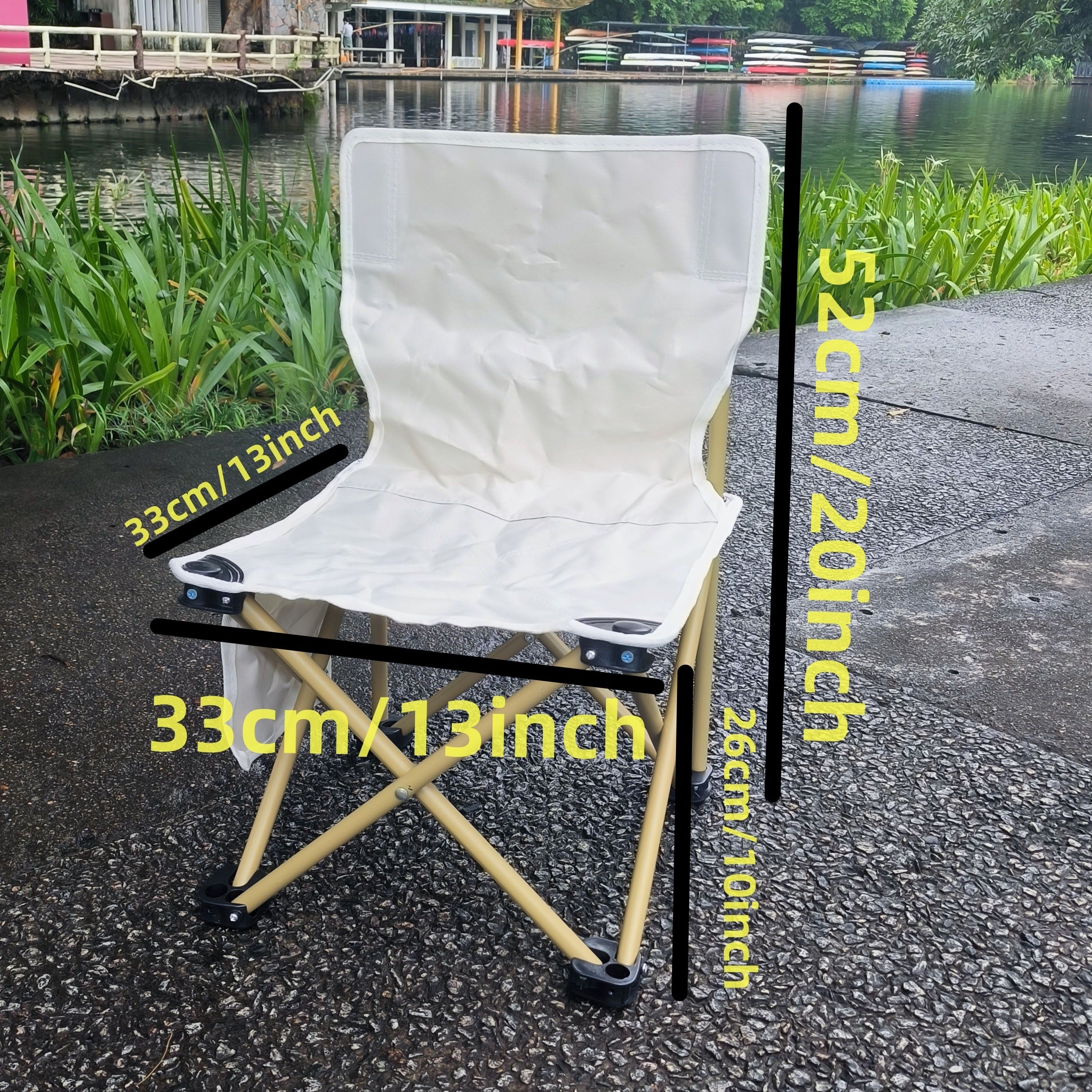 1pc Portable Folding Chairs Heavy Duty Lawn Chair Indoor And Outdoor Chair