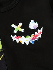 Boys 2pcs Paint Splash Sweatshirt & Pants Set