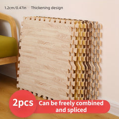 Wooden Grain Foam Floor Mat For Living Room