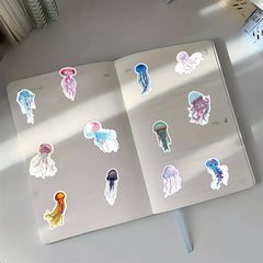 50pcs Deep Sea World Jellyfish Stickers for Scrapbooking Diary Phone Journal