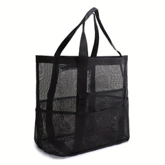 Large Capacity Mesh Shoulder Beach Bag for Travel