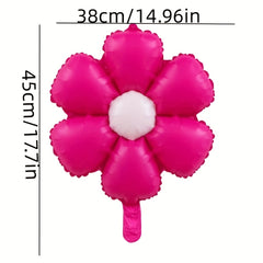 6pcs 18" Small Flower Balloons for Birthday Parties, Macaron Foil Balloons