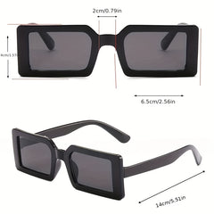 Y2K Rectangle Sunglasses Jelly Anti Glare UV400