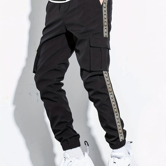 Men's Cargo Pants with Flap Pockets Straight Leg