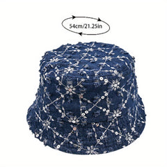 Kids Outdoor Sunshade Denim Fisherman Hat