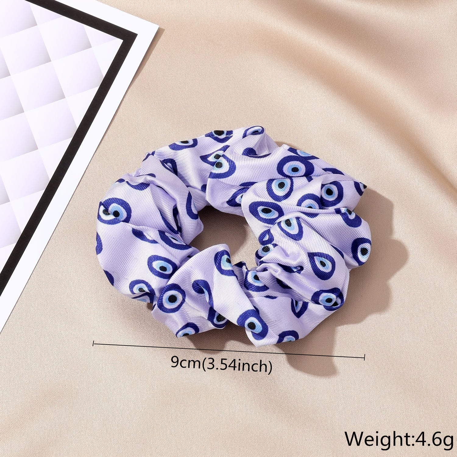 Evil Eye Hamsa Hand Oversized Scrunchies Hair Tie
