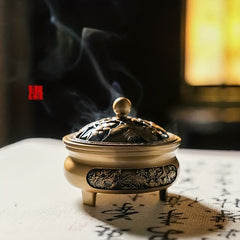 1pc Copper Alloy Lotus Plate Incense Burner