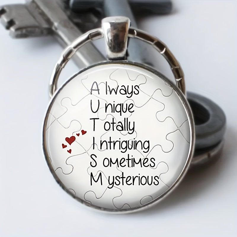 Vintage Keychain Necklace English Charm for Bags Wallets Accessories