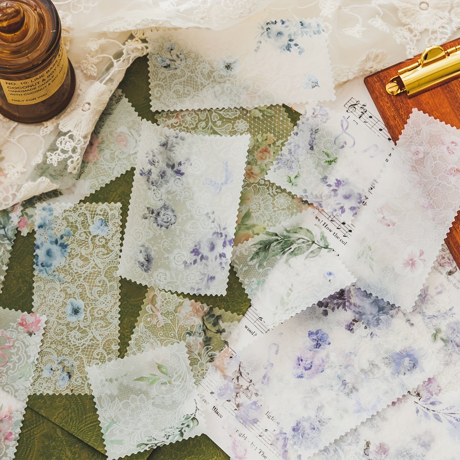 20pcs Girl Dream Lace Series Collage Paper Pack