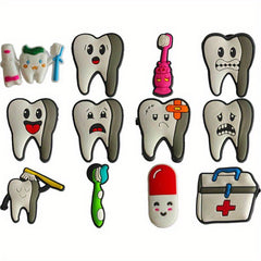 12Pcs Funny Teeth DIY Shoes Accessories For Kids and Adults