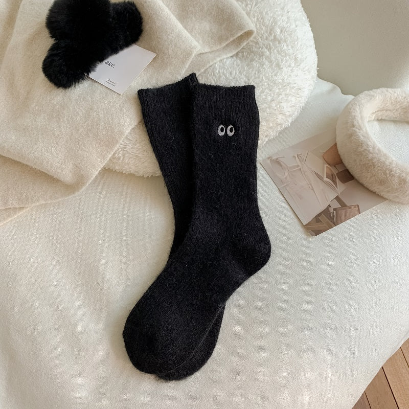 Women's Eyes Embroidery Short Socks Athletic Ankle Socks