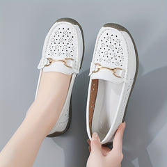 Women's Platform Loafers Slip On Flat Shoes