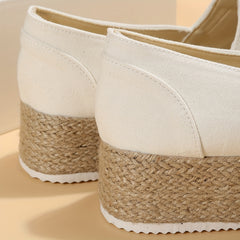 Women's Thick Bottom Espadrilles Loafers Slip On Low Flat Shoes