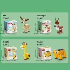 10 in 1 Mini Beast Series Building Blocks Set Toy - Fun Animal Model Puzzle Kit