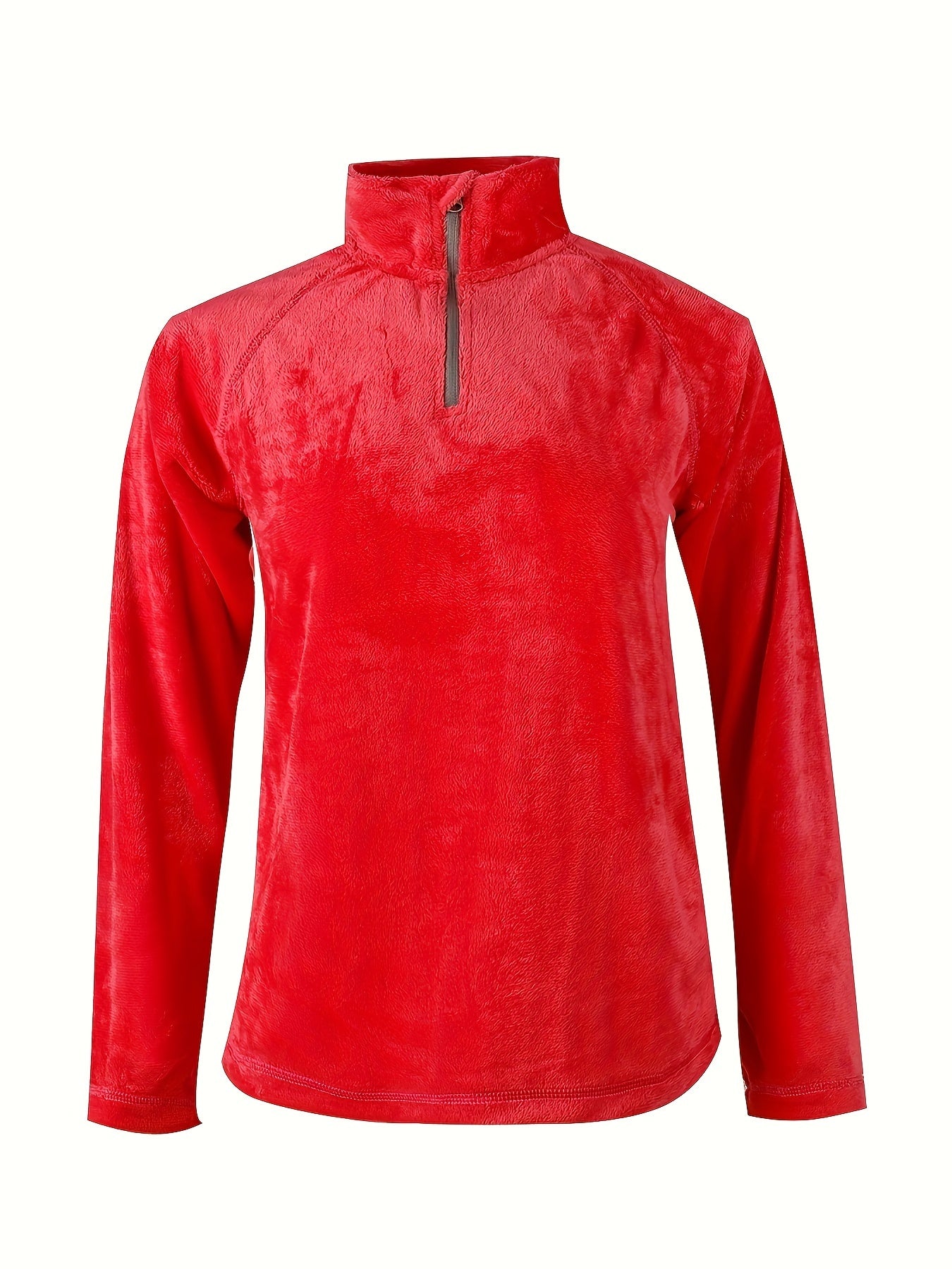 Women's Fleece Winter Coat Quarter Zip Sports Jacket