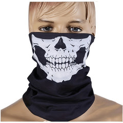 Skull Head Print Headscarf Hip Hop Mask Breathable Neck Gaiter Gothic Bandana