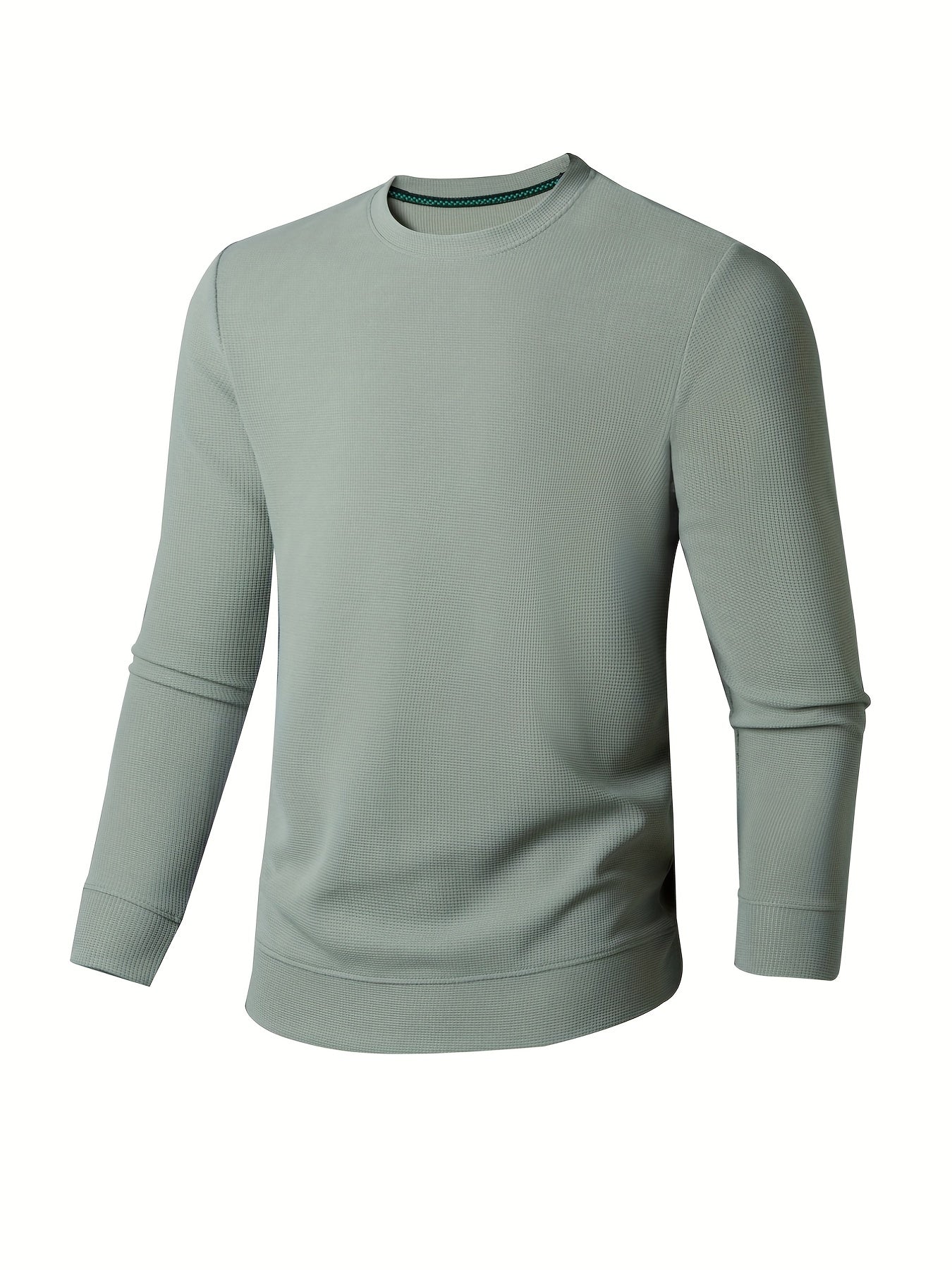 Men's Crew Neck Knit Sweatshirt Pullover Solid Tops