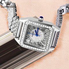 SUNGODER Rhinestone Quartz Analog Wristwatch