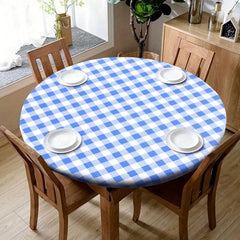 Vinyl Tablecloth with Elastic Edge and Flannel Backing