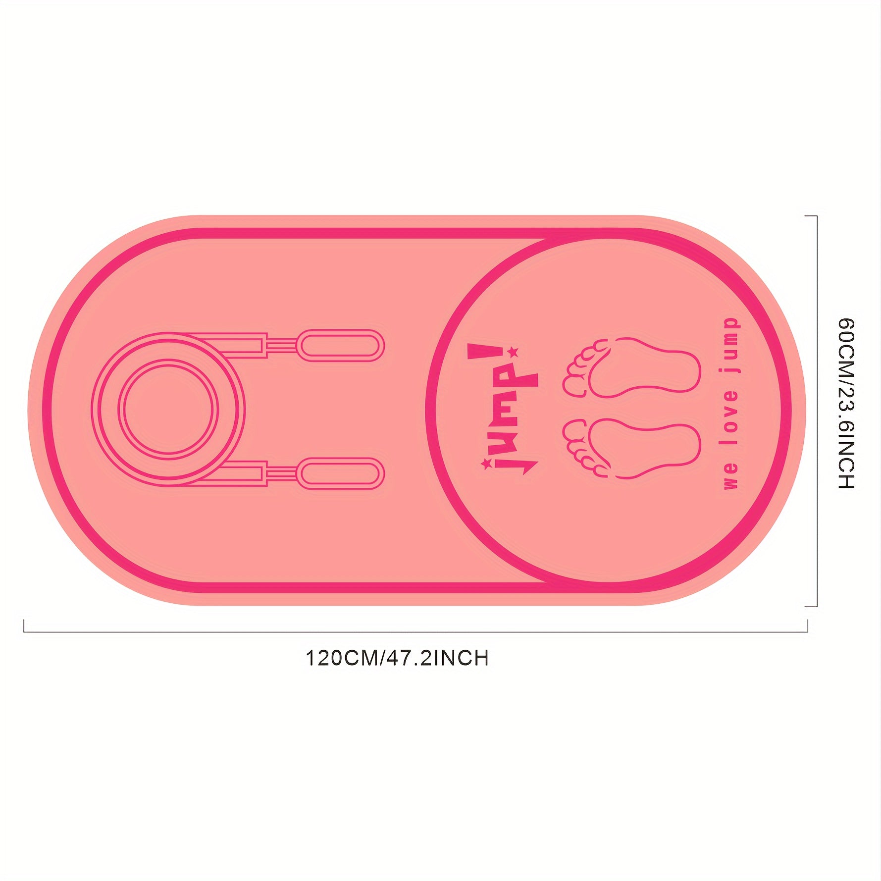MOHUIXINYU Non Slip Jump Rope Exercise Mat for Home and Gym