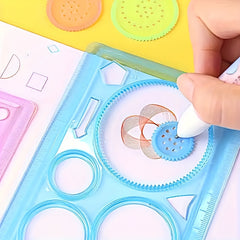 Geometric Drawing Tool for Art & School Learning Mixed Colors Ruler