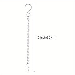 2pcs Hanging Chain For Bird Feeders Planters Lanterns And Ornaments Silvery