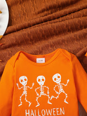 Baby Boys My First Halloween Romper Pumpkin Smiley Print