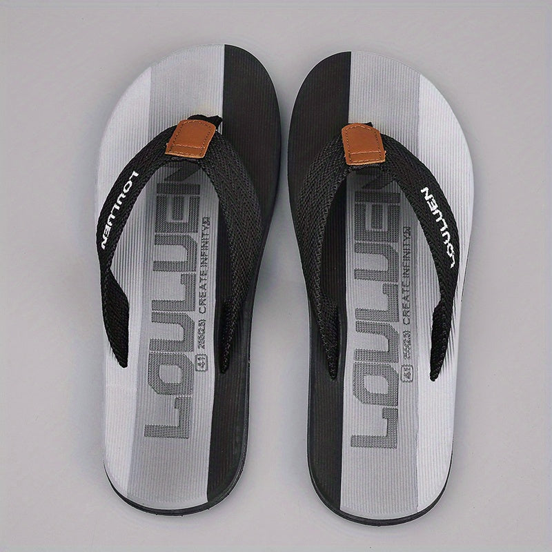 Men's Block Thong Sandals Non Slip Flip-flops