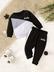 Baby Boys Casual Sweatshirt & Sweatpants Set for Autumn/Spring