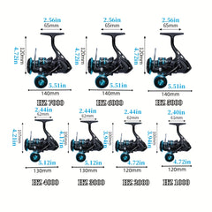 Metal Fishing Reel Spinning Reel 10kg Max Drag